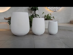 Des pots de terre cuite en fibre d'argile sculptés à la main