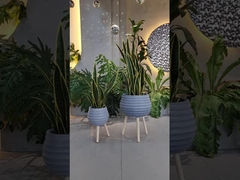 Finition sculptée à la main Planteur en argile renforcée en argile de fibre pour un design personnalisable