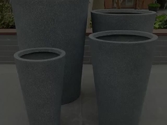 Planteur de fleurs en fibre d'argile étanche pour jardin intérieur extérieur