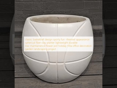 conception de basket-ball classique sporty amusant -themed apparence sphérique planteuse en fibre d'argile légère durable à faible entretien pot de fleurs vacances Villa bureau décoration jardin projet d'aménagement paysager