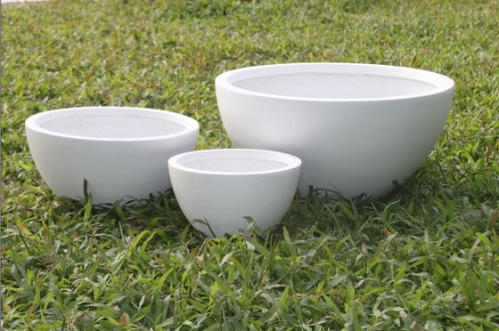 acheter Des pots de jardin en fibre d'argile ronde modernes sculptés à la main online manufacture