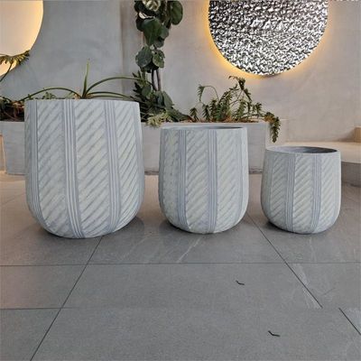 acheter Planteurs de fleurs en fibre d'argile résistant à l'eau et au feu avec un design moderne sculpté à la main online manufacture