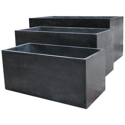 acheter Planteurs rectangulaires en fibre d'argile résistants au gel pour les jardins extérieurs online manufacture