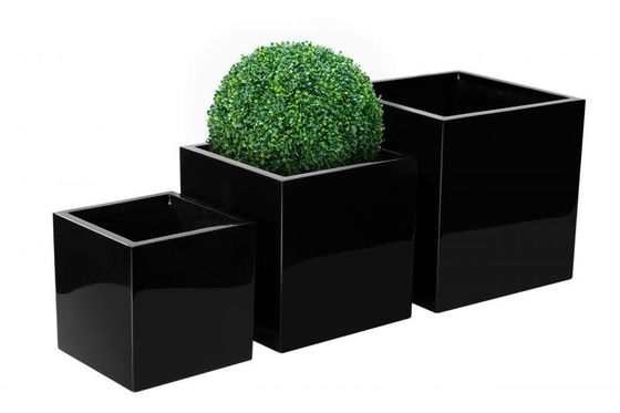 acheter Planteurs modernes en fibre de verre rectangulaires personnalisés pour 30 jours online manufacture