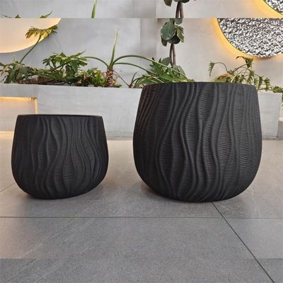 acheter Planteur à la main en argile de fibre ronde moderne sculpté pour la décoration de jardin à domicile online manufacture