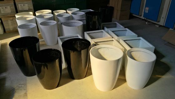 acheter Grands pots ronds en fibre de verre pour le paysage de rue extérieur online manufacture