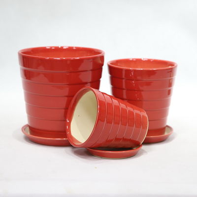 acheter Planteurs en céramique ronde légère avec trou de drainage online manufacture