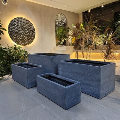 acheter Grande boîte de plantation en fibre de verre rectangulaire pour la plante de fleurs de jardin extérieur online manufacture