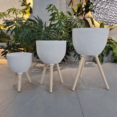 acheter Planteur rustique en fibre d'argile imperméable à l'eau avec trous de drainage online manufacture