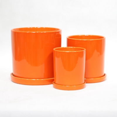 acheter Des pots de fleurs en céramique lisse et brillante avec des trous online manufacture