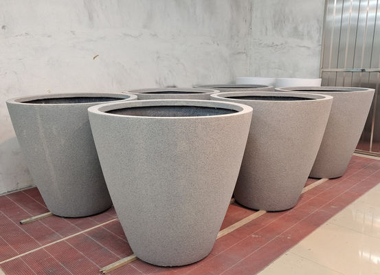 acheter Des pots de plantation en fibre de verre ronds de couleur personnalisée avec un trou de drainage online manufacture