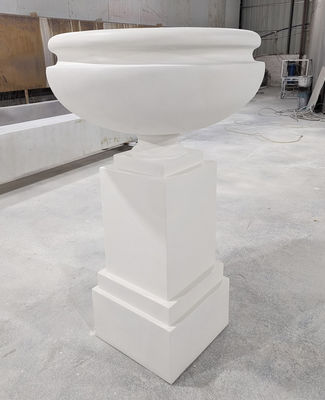 acheter Des pots de fleurs personnalisés en fibre de verre sculptés à la main avec un trou de drainage online manufacture