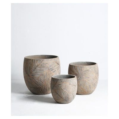 acheter Moderne en forme ronde résistant aux intempéries à l' intérieur et à l' extérieur pots de plantation GRC avec trou de drainage online manufacture
