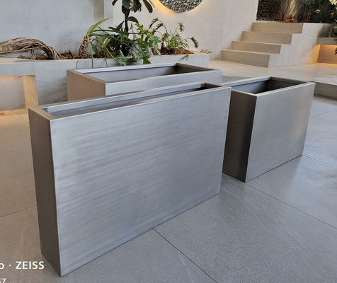 acheter Pottes de plantes en acier inoxydable personnalisées Grand jardin en acier corten Pottes de plantes extérieures online manufacture