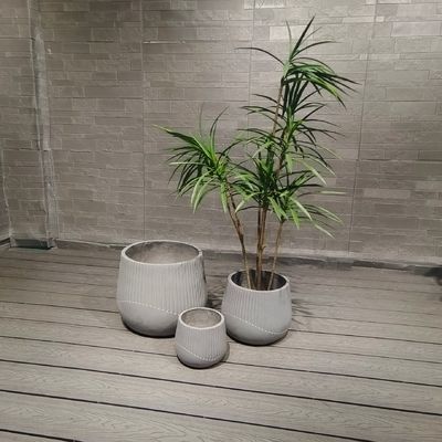 acheter Planteur en argile de fibre blanche durable avec trous de drainage online manufacture