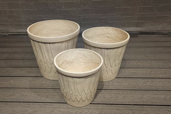 acheter Élégante planteur en fibre d'argile sculpté à la main online manufacture