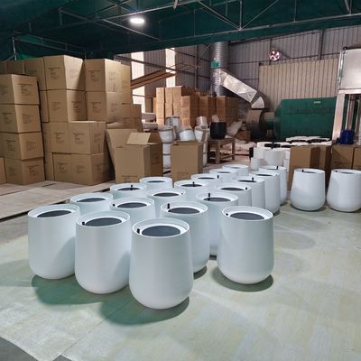 acheter Chine en gros Bouteilles de fleurs en fibre de verre de forme ronde Boîte de planteur GRP Pour la décoration intérieure extérieure online manufacture