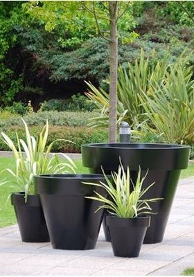 acheter Grand vase de fleurs en résine pots extérieurs en fibre de verre logo personnalisable Taille boîte de plantation en fibre de verre online manufacture