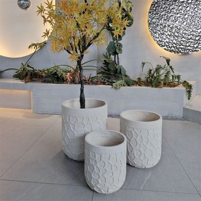 acheter Pot de ciment en fibre ronde D380*H410 D290*H350 7-8 ans Durée de vie Surface de texture online manufacture