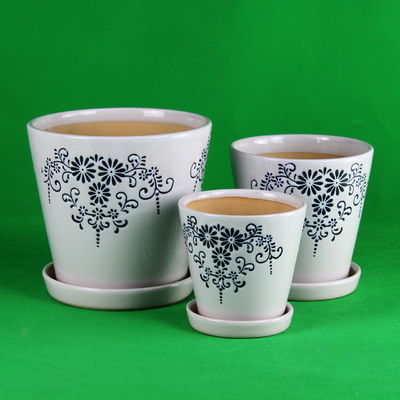 acheter Porteurs de plantes de poterie en argile céramique personnalisés pour une conception de jardin personnalisée et polyvalente online manufacture