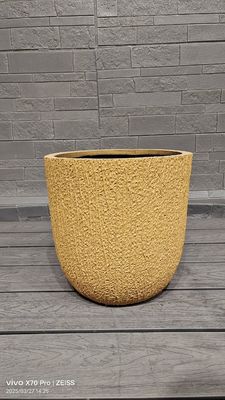 acheter Planteur en fibre d'argile de décoration intérieure avec une surface texturée et sans trous de drainage online manufacture