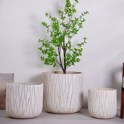 acheter Produits d'usine Vente à chaud Décoration de la maison Potes en fibre d'argile Plante de jardin Set de pots de fleurs pour la décoration de la maison Planteurs et pots de fleurs de qualité online manufacture