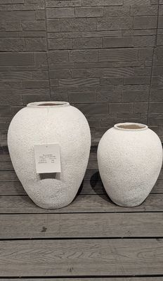 acheter Trous de drainage dans un pot rond en fibre-ciment pour les amateurs de plantes online manufacture