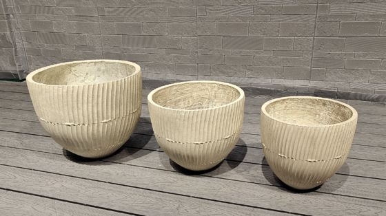 acheter motif tactile rythmique beige naturel chaud pot en fibre d'argile rond projet de porche de maison online manufacture