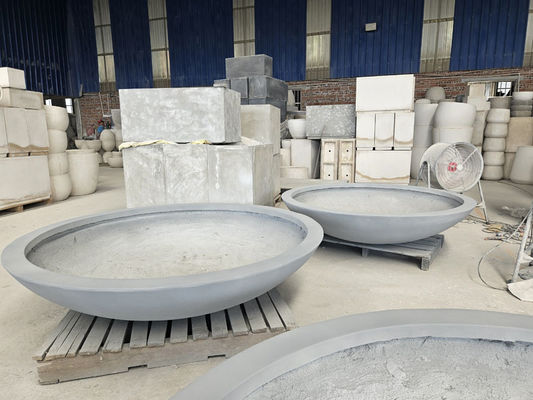 acheter Grand bac rond circulaire peu profond en fibre d'argile pour jardin, parc, succulentes, couvre-sol, aménagement paysager online manufacture