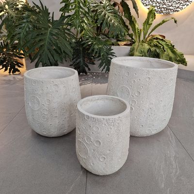 Planteur léger en fibre d'argile pour la décoration de jardin intérieur et extérieur