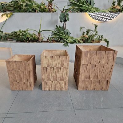 Planteur en fibre d'argile de design moderne élégant pour les plantes d'extérieur d'intérieur