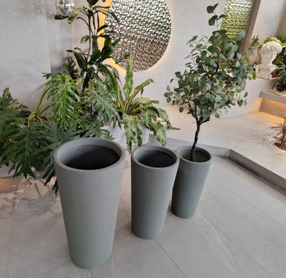 Puits de fleurs en fibre de verre pour jardin extérieur grands pour un arbre réel ou artificiel