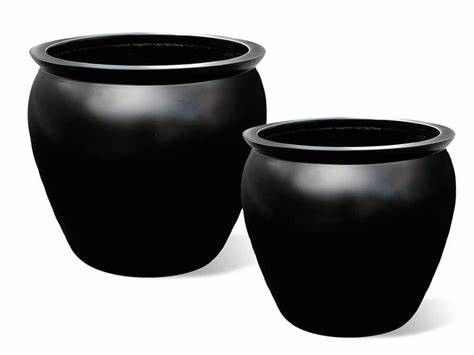 Grandes planteurs de fleurs en fibre de verre à l' intérieur pots extérieurs en résine personnalisés