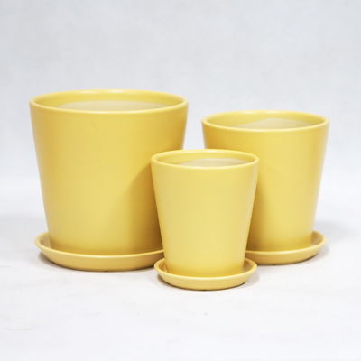 Potes en céramique ronde blanche et moderne pour la décoration des plantes intérieures et extérieures