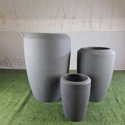 Pot de ciment en fibre de fer à l' extérieur pour jardin à la maison