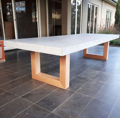 Meubles en béton extérieur sur mesure GRC Patio Table de banc de jardin Pour la piscine