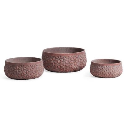 Des pots de jardin en céramique faits à la main, ronds et résistants aux UV, avec un trou de drainage pour les petites plantes