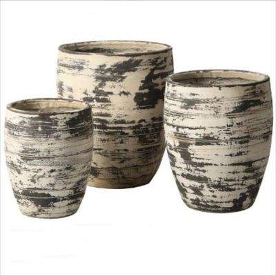 Pottes de plantation GRC sculptées à la main résistantes au feu avec surface d'épuration de trou de drainage