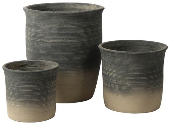 Pots de ciment à l' extérieur ronds résistant au gel avec trous de drainage
