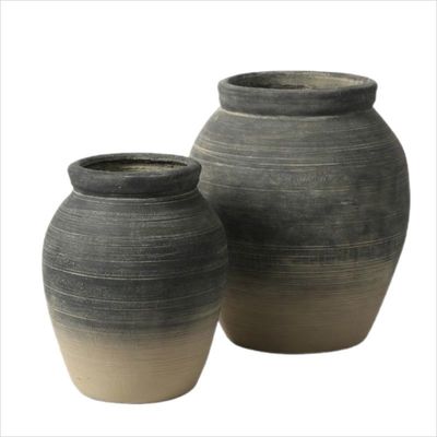 Drainage rond pots de plantation GRC pour les jardins intérieurs et extérieurs
