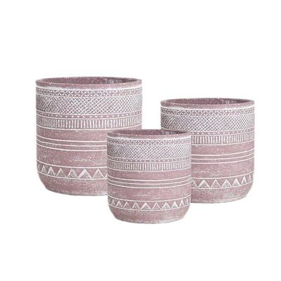 Containers de plantes en béton armé en verre à fleurs / plantes vertes avec trous de drainage