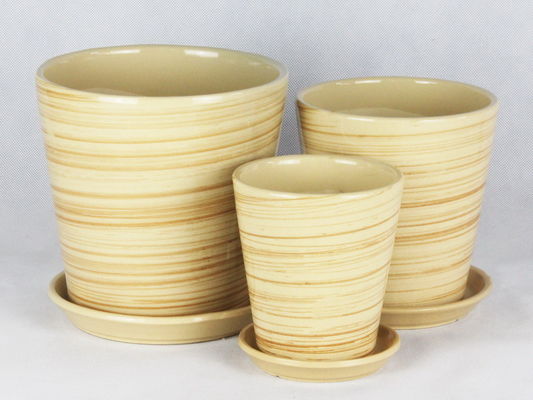 Containers en céramique artisanaux pour les plantes à fleurs
