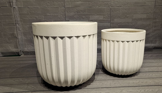 Planteur en fibre d'argile extérieur durable, imperméable à l'eau et au feu, conservé pendant 5 à 6 ans