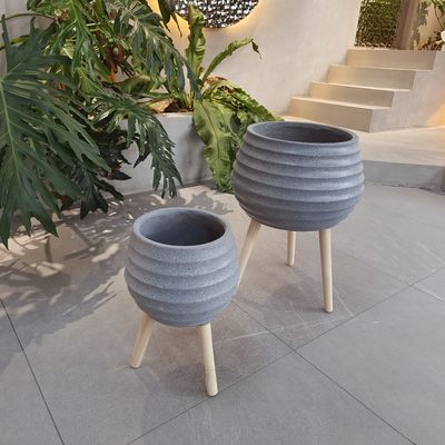 Planteurs en fibre d'argile de haute durabilité pour jardin résistant au feu