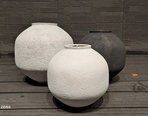 Jardinière personnalisée en fibre d'argile et trous de drainage résistants au gel