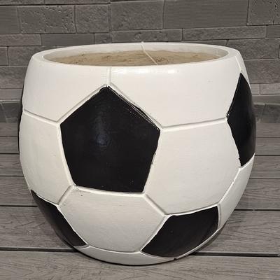 conception de ballon de football amusant sportif - apparence thématique conique planteur sphérique en fibre d'argile léger durable à faible entretien pot de fleurs vacances Villa décoration de bureau projet d'aménagement paysager de jardin