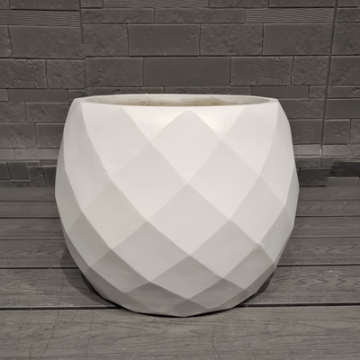 conception en forme de diamant géométrique sporty amusant -themed apparence sphérique planteuse en fibre d'argile légère durable à faible entretien pot de fleurs vacances villa décoration de bureau projet d'aménagement paysager de jardin